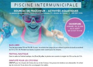 activités aquatiques 2022 Coteau-du-Lac